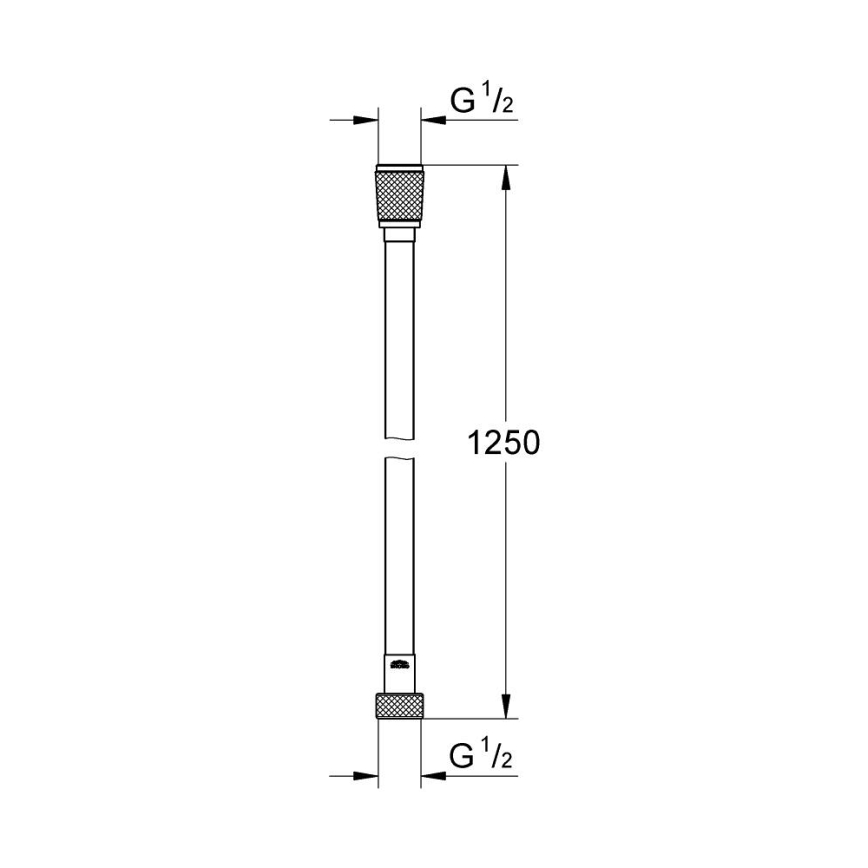 GROHE 28362GL1 - душовий шланг SILVERFLEX 1250 мм зі шліфованим золотим покриттям