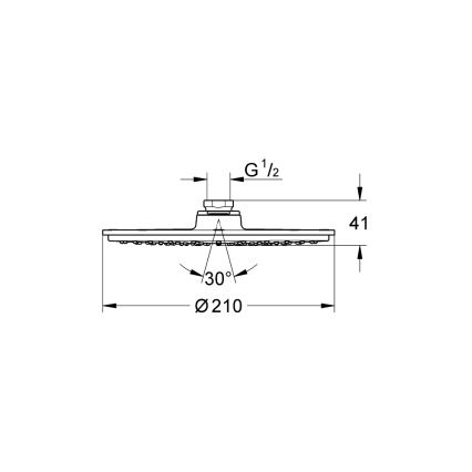 GROHE 28368000 - Верхний душ RAINSHOWER COSMOPOLITAN Ø 210 мм глянцевый хром