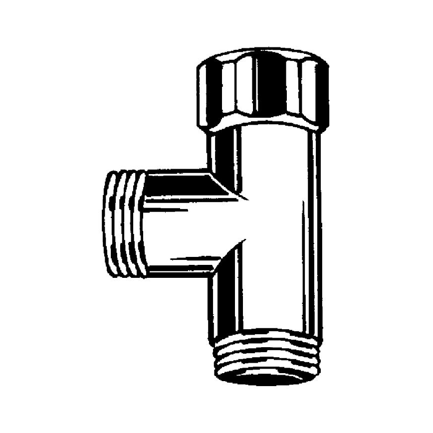 GROHE 28874000 - T-образный тройник DN 15 полированный хром