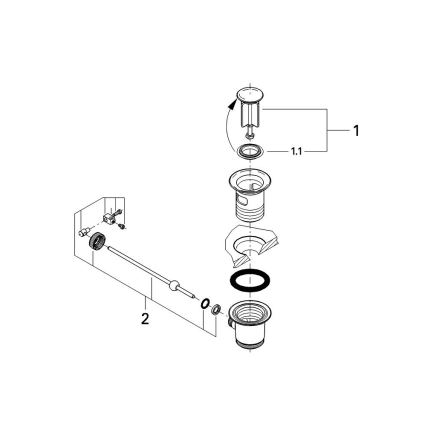 GROHE 28910000 - Комплект сливной арматуры 1 14” глянцевый хром