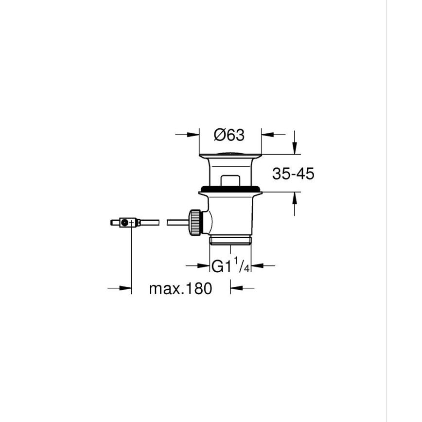 GROHE 28910000 - Комплект сливной арматуры 1 14” глянцевый хром