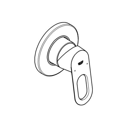 GROHE 29042000 - Душовий змішувач BAULOOP, глянцевий хром