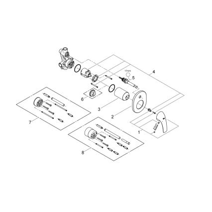 GROHE 29043000 - ванний змішувач EUROCUBE полірований хром