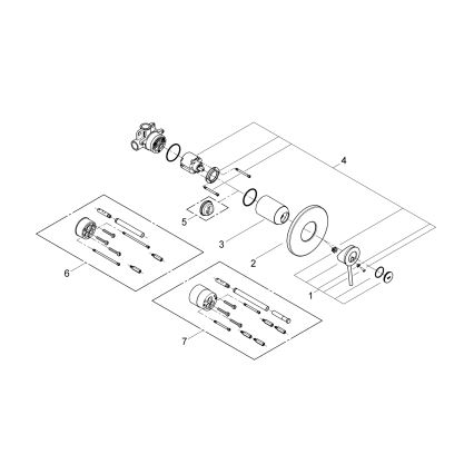 GROHE 29048000 - Душовий змішувач для прихованого монтажу BAUCLASSIC, полірований хром