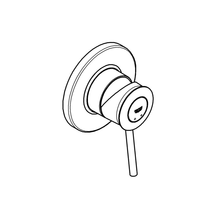 GROHE 29048000 - Душовий змішувач для прихованого монтажу BAUCLASSIC, полірований хром