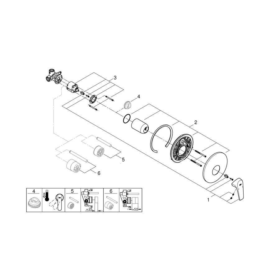 GROHE 29116000 - Душевой смеситель START FLOW полированный хром