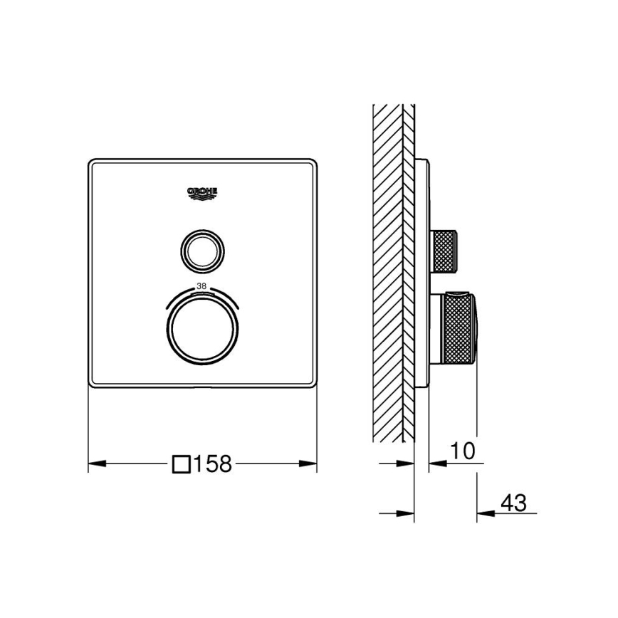 GROHE 29123000 - Термостатический душевой смеситель GROHTHERM SMARTCONTROL хром