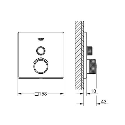 GROHE 29123000 - Термостатичний душовий змішувач GROHTHERM SMARTCONTROL, хром