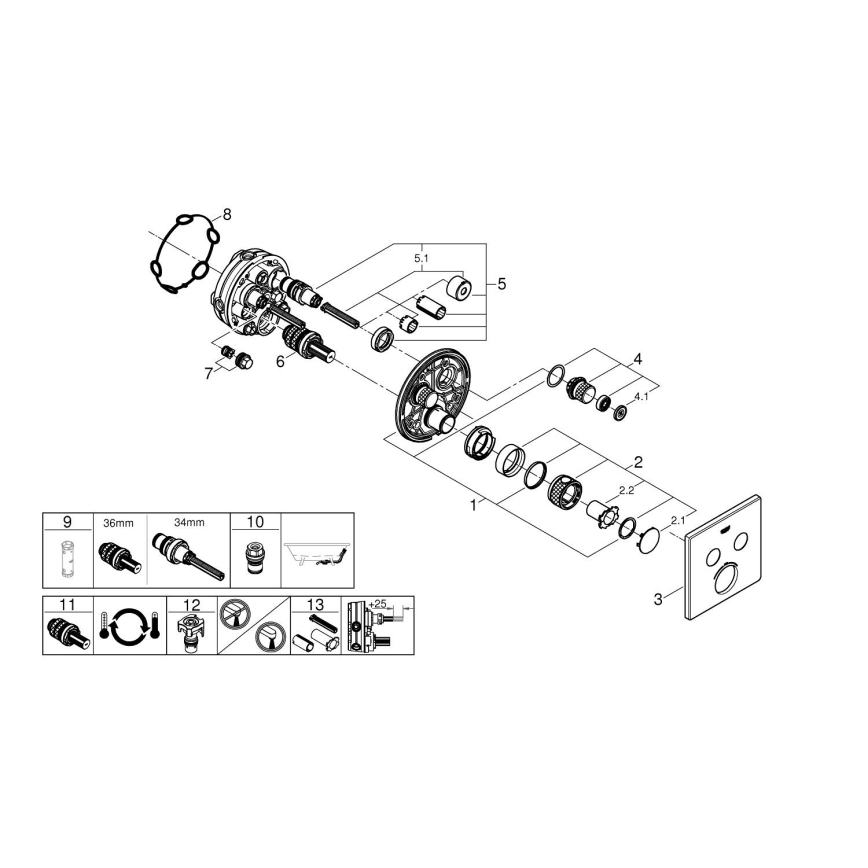GROHE 29124000 - Термостат GROHTHERM SMARTCONTROL блискучий хром