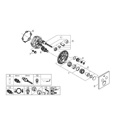 GROHE 29124A00 - Термостатический смеситель GROHTHERM SMARTCONTROL графит