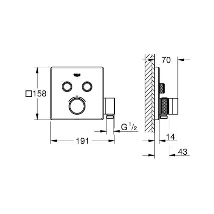 GROHE 29125000 - Термостатичний ванний змішувач GROHTHERM SMARTCONTROL хром