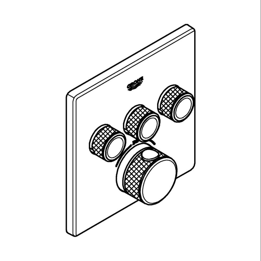 GROHE 29126AL0 - Термостат GROHTHERM SMARTCONTROL 158 × 158 мм графіт