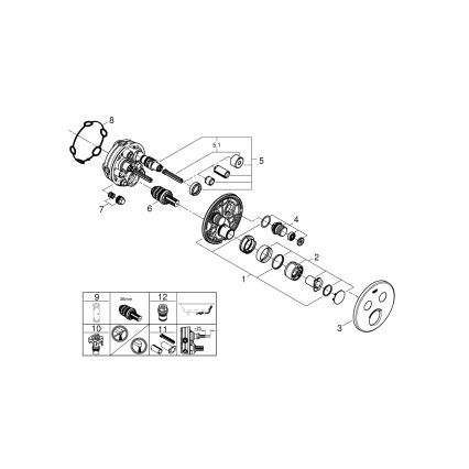 GROHE 29145000 - Накладка для встраиваемого смесителя SMARTCONTROL, глянцевый хром