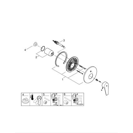 GROHE 29190001 - Змішувач для ванни BAUEDGE DN 15, блискучий хром