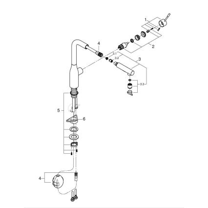 GROHE 30270AL0 - Змішувач для кухонної мийки ESSENCE, графіт