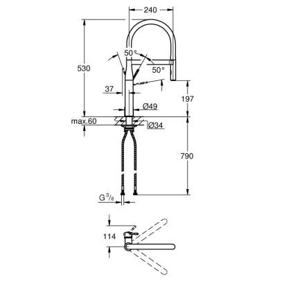 GROHE 30294A00 - Кухонный смеситель ESSENCE антрацит