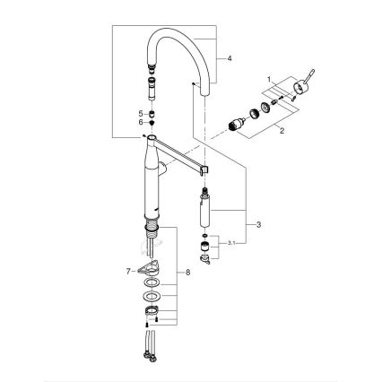 GROHE 30294GN0 - Смеситель для кухни ESSENCE золотой