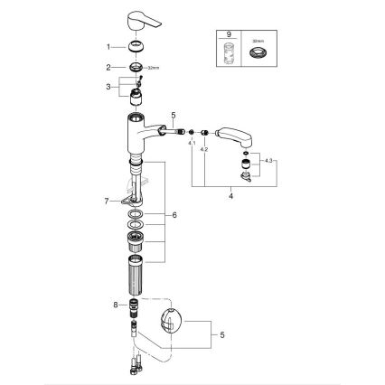 GROHE 303072431 - Кухонний змішувач START 185 × 227 мм чорний