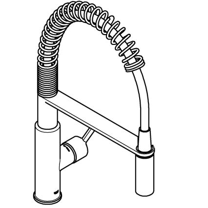 GROHE 30361000 - Змішувач для мийки GET 455 мм блискучий хром