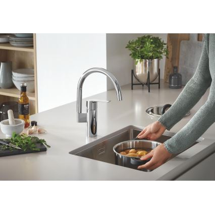 GROHE 30469000 - кухонный смеситель START с высоким изливом, глянцевый хром