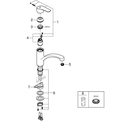 GROHE 30530002 - смеситель для мойки START, блестящий хром