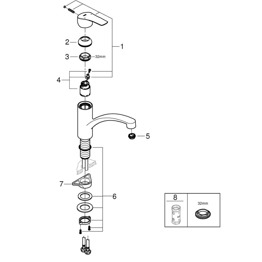 GROHE 30530002 - смеситель для мойки START, блестящий хром