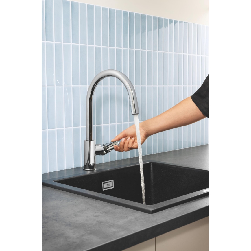 GROHE 30551000 - Кухонный смеситель START EDGE, 357 мм, глянцевый хром