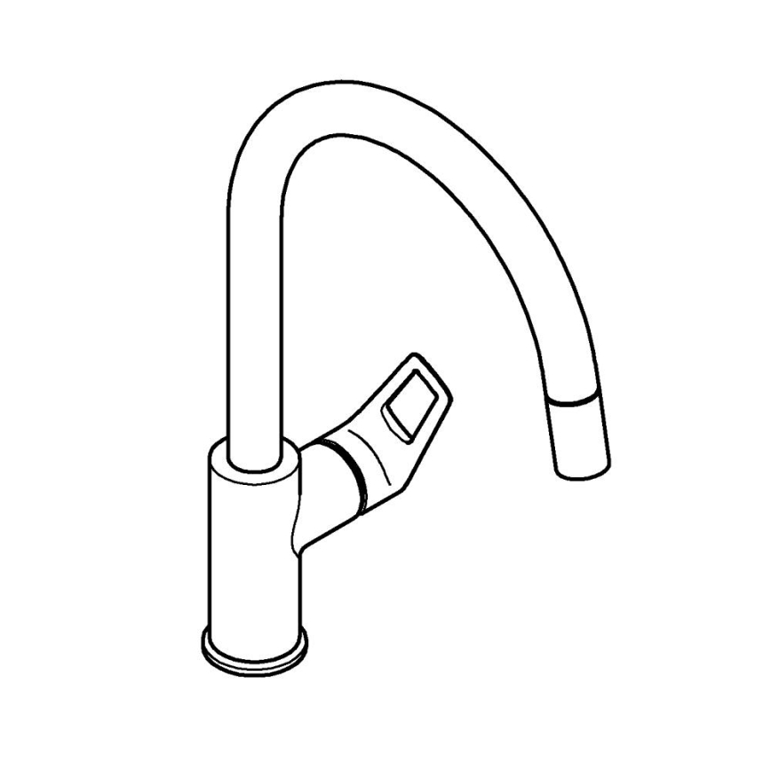GROHE 30556000 - Кухонный смеситель START LOOP 357 мм полированный хром