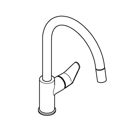 GROHE 30562000 - кухонний змішувач START CURVE, 357 мм, глянцевий хром