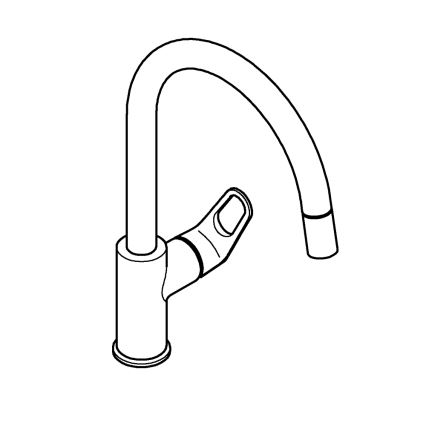 GROHE 30569000 - змішувач для мийки START FLOW 357 мм, блискучий хром