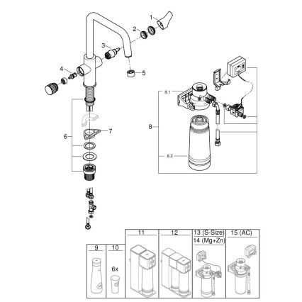 GROHE 30594000 - Кухонный смеситель BLUE PURE Start с фильтрующей функцией Ultrasafe, хром