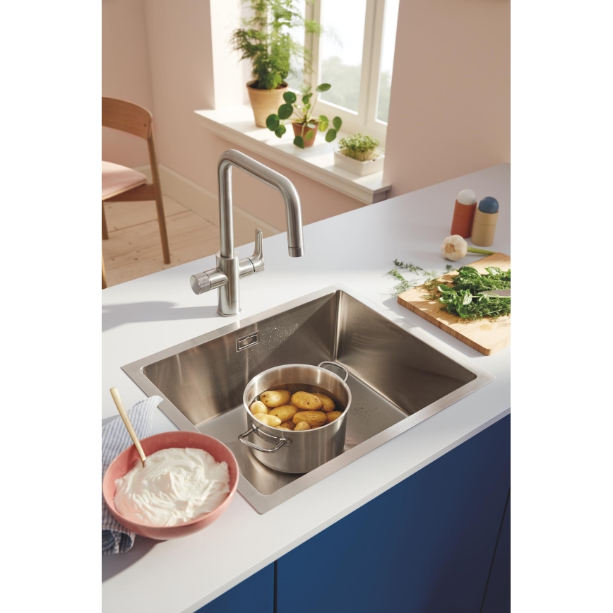 GROHE 30595DC0 - Кухонний змішувач BLUE PURE з нержавіючої сталі