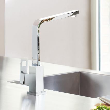 GROHE 31255000 - Кухонный смеситель EUROCUBE, глянцевый хром