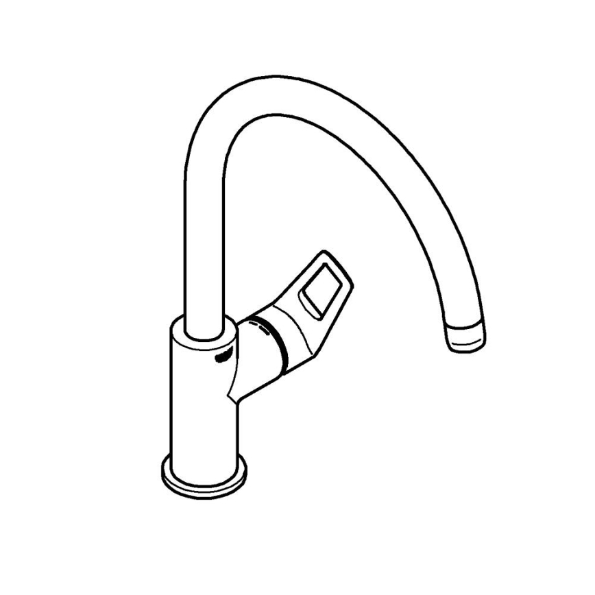 GROHE 31368001 - Смеситель для мойки BAULOOP, полированный хром