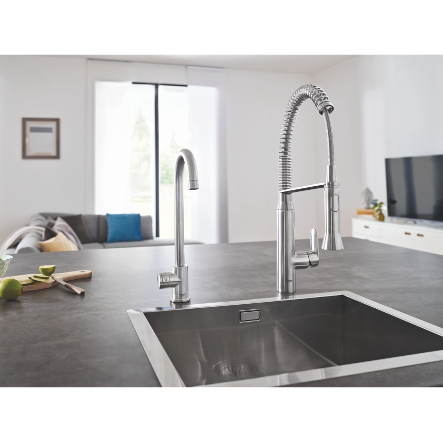 GROHE 31379DC0 - Кухонний змішувач K7 із нержавіючої сталі