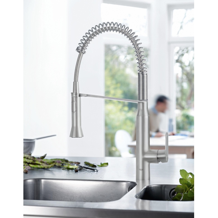 GROHE 31379DC0 - Кухонний змішувач K7 із нержавіючої сталі