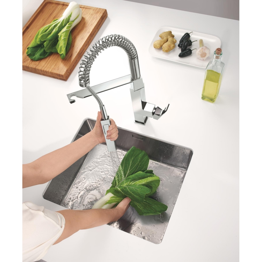 GROHE 31395000 - Кухонный смеситель EUROCUBE 547 мм, полированный хром