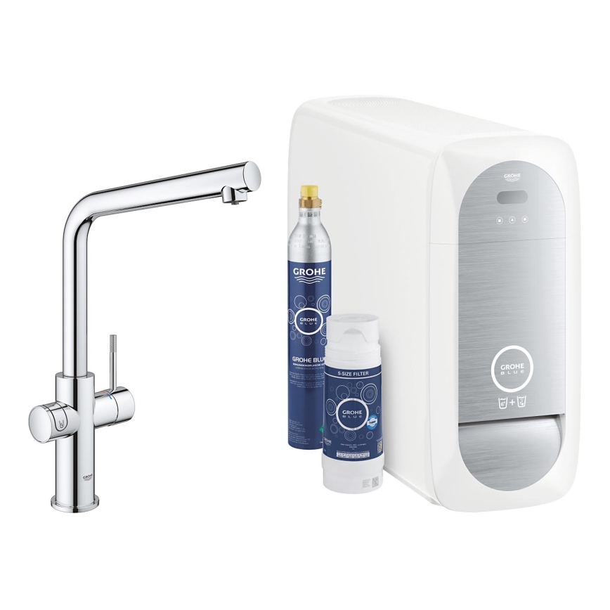 GROHE 31454001 - Кухонний змішувач BLUE HOME з L-виливом, блискучий хром