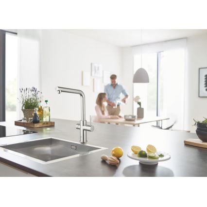 GROHE 31454001 - Кухонний змішувач BLUE HOME з L-виливом, блискучий хром