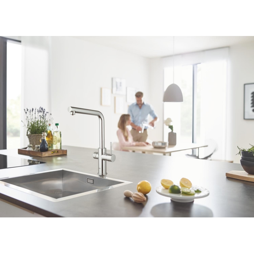 GROHE 31454001 - Кухонний змішувач BLUE HOME з L-виливом, блискучий хром