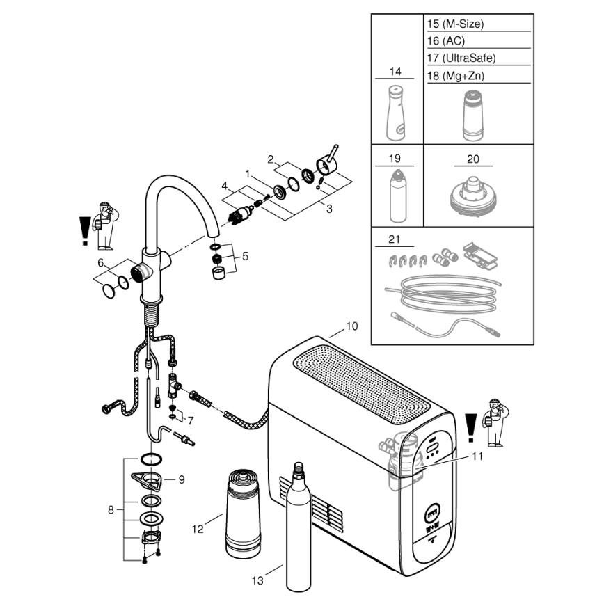 GROHE 31455001 - Змішувач для мийки BLUE HOME у полірованому хромі