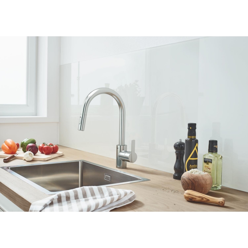 GROHE 31486DC1 - Кухонний змішувач FEEL з нержавіючої сталі