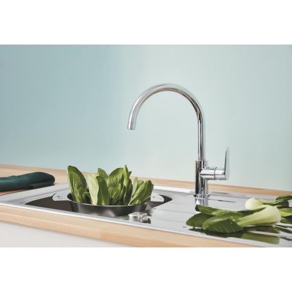 GROHE 31536001 - Змішувач для мийки BAUCURVE 332 мм, полірований хром
