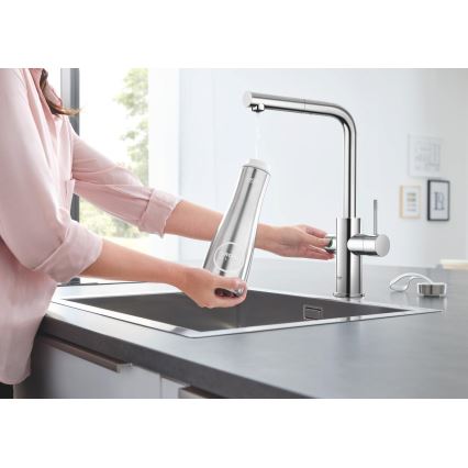 GROHE 31539000 - Змішувач для кухонної мийки BLUE HOME L-вилив блискучий хром