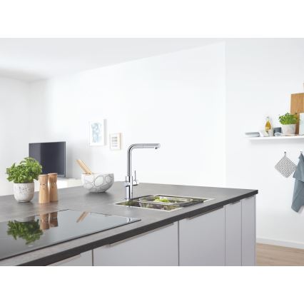 GROHE 31539000 - Кухонный смеситель BLUE HOME с L-образным изливом, глянцевый хром