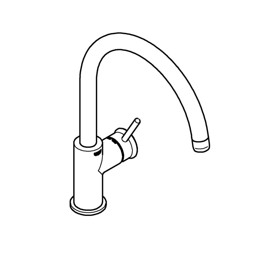 GROHE 31553001 - Кухонный смеситель START CLASSIC, глянцевый хром