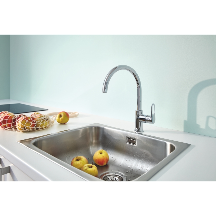 GROHE 31555001 - Змішувач для кухонної мийки START FLOW 332 мм полірований хром