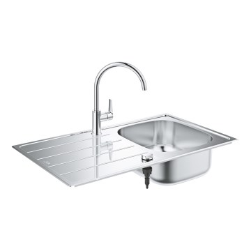 GROHE 31562SD1 - Комплект кухонної мийки та змішувача BAU, 860 x 500 mm, із нержавіючої сталі