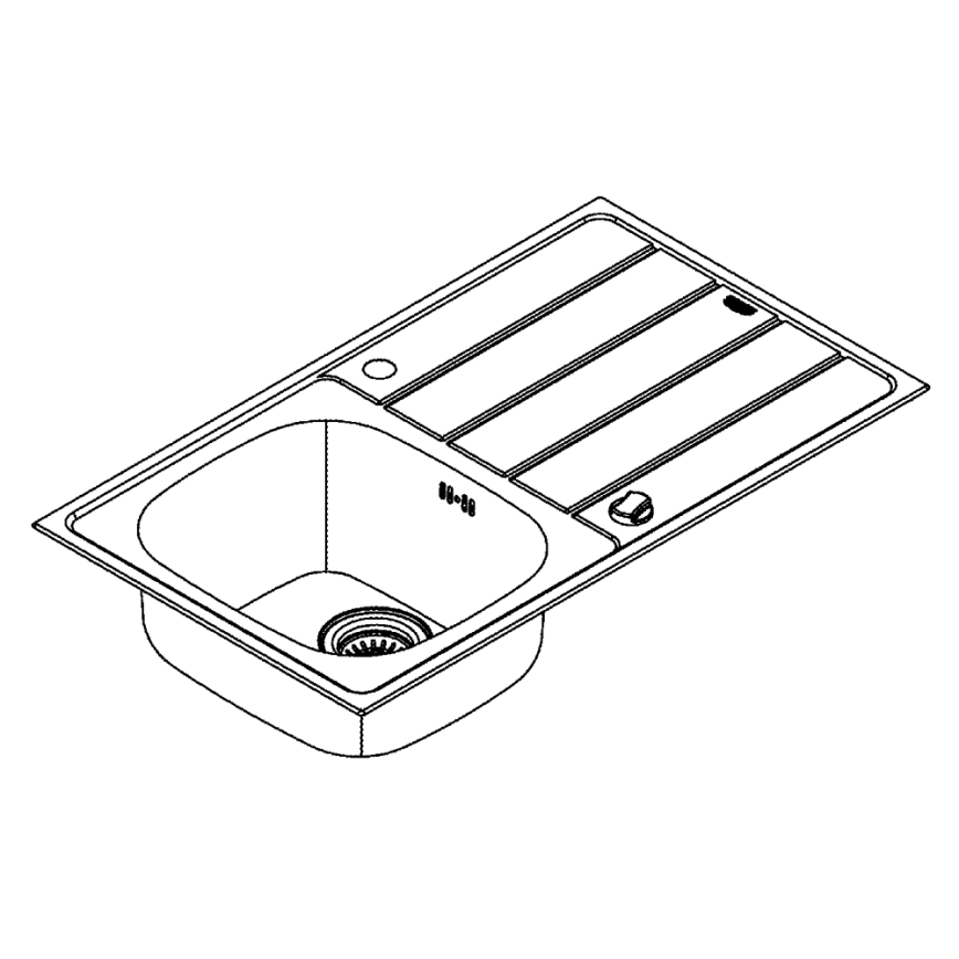 GROHE 31562SD1 - Комплект кухонної мийки та змішувача BAU, 860 x 500 mm, із нержавіючої сталі