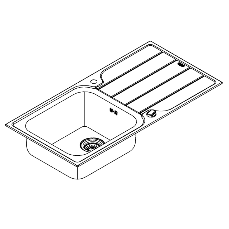 GROHE 31563SD1 - Кухонная мойка K500 1000 × 500 мм из нержавеющей стали